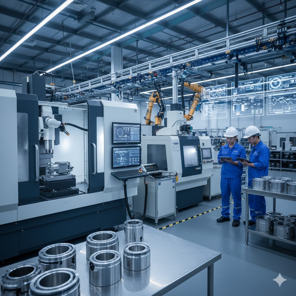 Industry 4.0 Vietnam Smart Factory with AI CNC Inspection and Digital Automation